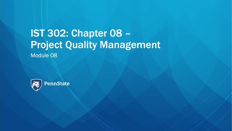 Thumbnail for M08a: Project Quality Management (ETI/IST 302)