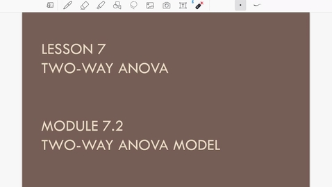 Thumbnail for Lesson 7.2. Two Way ANOVA Model a