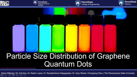 Thumbnail for entry Particle Size Distribution of Graphene Quantum Dots