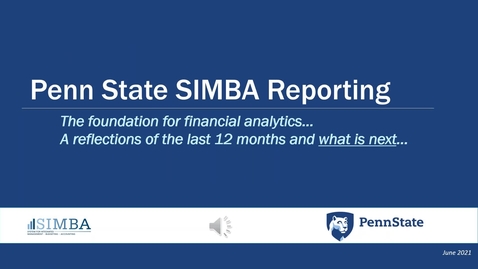 Thumbnail for entry SIMBA Reporting Roadmap - June 2021