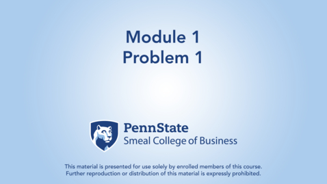 Thumbnail for ACCTG 802 Module 1: Problem 1
