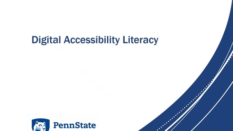Thumbnail for Digital Accessibility Literacy Introduction