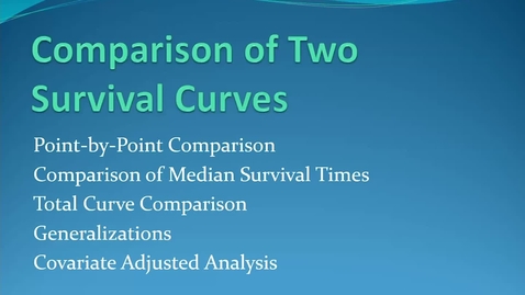 Thumbnail for Lecture 7.2. Survival Analysis (Part 3) [PHS580]