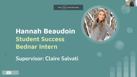 Thumbnail for Hannah Beaudoin -- Student Employee Showcase 2021