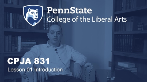 Thumbnail for CJPA831_L01_Introduction