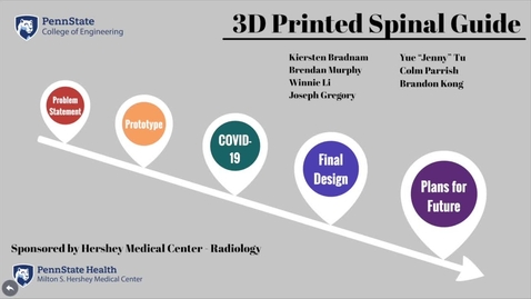 Thumbnail for 3D Printed Incision Guide for Spine Surgery - Hershey Medical Center (Radiology)