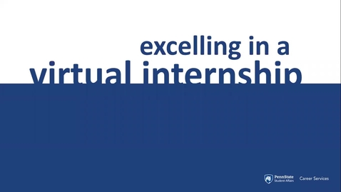 Thumbnail for entry Excelling in a Virtual Internship Workshop