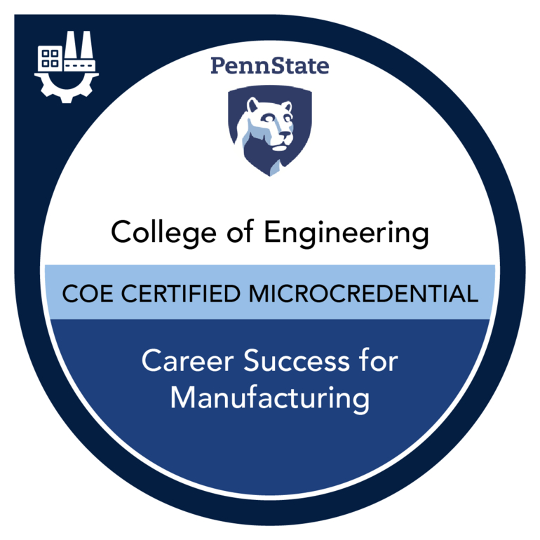 Career Success for Manufacturing badge.