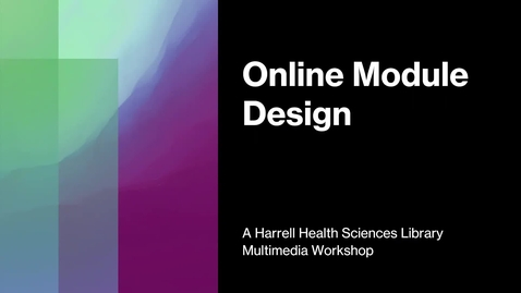 Thumbnail for Online Learning Design Overview