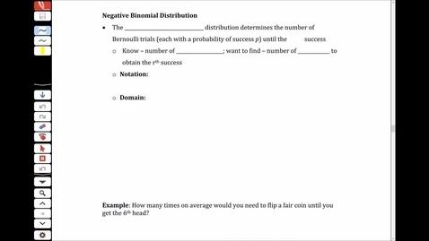 Thumbnail for entry NS3 - 3.6 Negative Binomial Random Variables