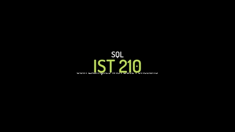 Thumbnail for entry SQL Joins with Date Functions
