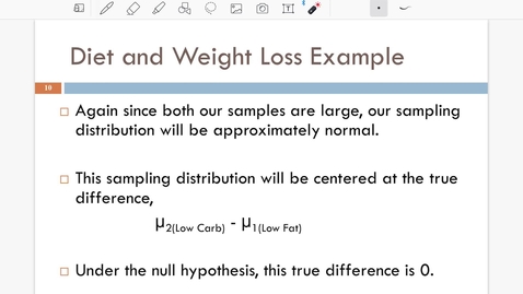 Thumbnail for entry Lesson 4.3. Two Sample Test w Equal Var c