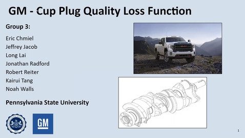 Thumbnail for entry GM Cup Plug Quality Loss Function 