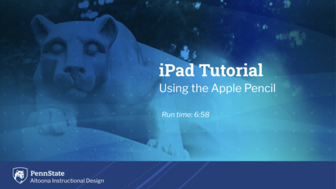 Thumbnail for Using the Apple Pencil