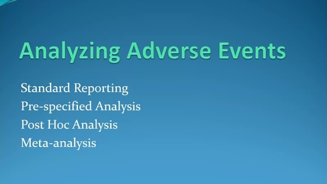 Thumbnail for Lecture 6.2. Assessment and Reporting of Harm (Part 4) [PHS580]