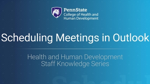 Thumbnail for Scheduling Meeting in Outlook