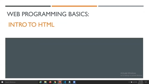 Thumbnail for HTML Intro Workshop Recording
