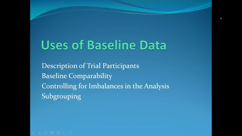 Thumbnail for entry Lecture 5.1. Baseline Assessment (Part 2) [PHS580]