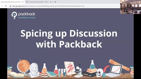 Thumbnail for entry Over Lunch Talk: Packback