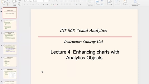 Thumbnail for M04 - Enhancing Charts with Analytics Objects (IST 868)