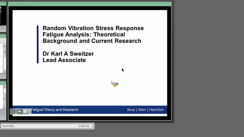 Thumbnail for Karl Sweitzer 3/22/2013 =&gt; Random Vibration