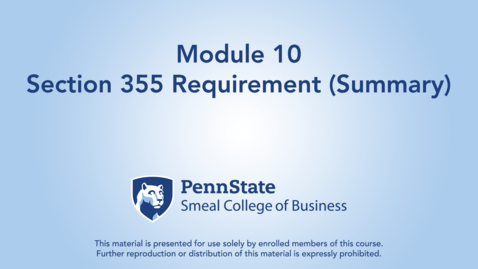 Thumbnail for ACCTG 802 Module 10: Section 355 Requirement (Summary)
