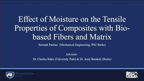 Thumbnail for Effect of Moisture on the Tensile Properties of Composites with Bio-based Fibers and Matrix