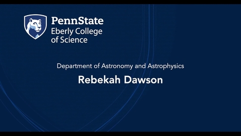 Thumbnail for entry Rebekah Dawson  - The Department of Astronomy and Astrophysics at Penn State