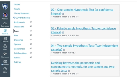 Thumbnail for entry Midterm Review (b) - Decide the appropriate statistical procedure