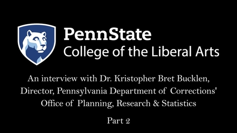 Thumbnail for CJPA501_L11_Bucklen_Interview_2