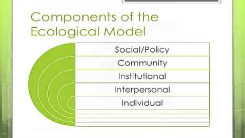 Thumbnail for entry An Introduction to the Ecological Model in Public Health [PHS809]