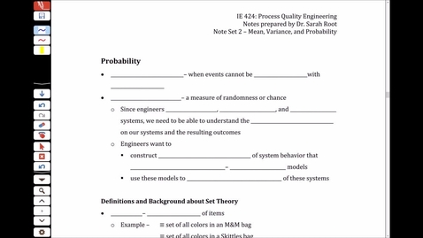 Thumbnail for entry NS2 - 2.4 Probability and Set Definitions and Relationships