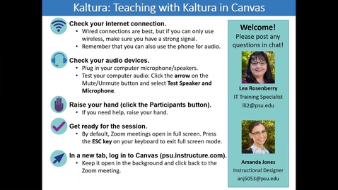 Thumbnail for Kaltura: Teaching with Kaltura in Canvas