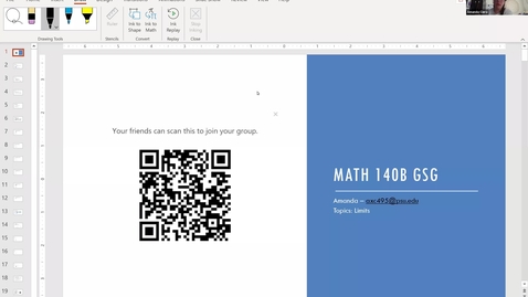 Thumbnail for PSL-GSG MATH 140B - Amanda (Fall 2020 Week 5)