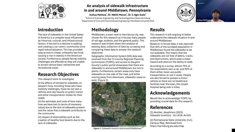 Thumbnail for entry An analysis of sidewalk infrastructure in and around Middletown, Pennsylvania.