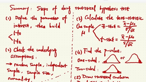 Thumbnail for entry Lesson 3.2. Hypothesis Testing d