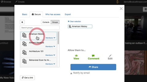 Thumbnail for Sharing a VoiceThread