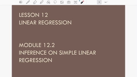 Thumbnail for Module 12.2. Inference for SLR a