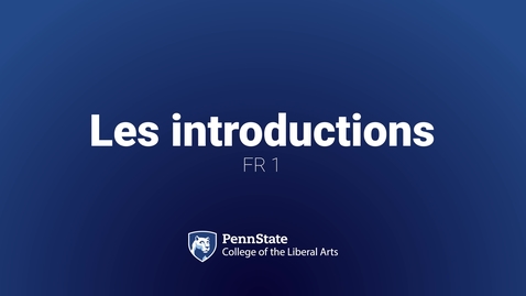Thumbnail for FR1 Unit1 InteractionVideo1