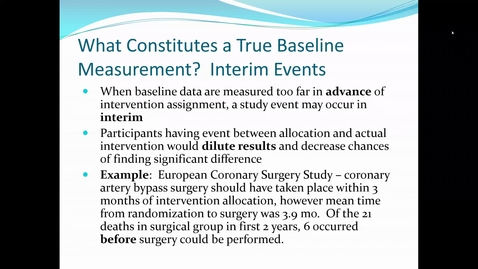 Thumbnail for Lecture 5.1. Baseline Assessment (Part 4) [PHS580]