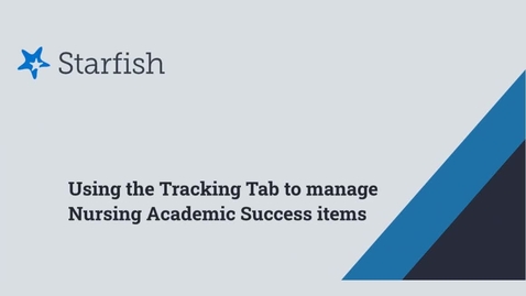 Thumbnail for Tracking tab for NURS Academic Success