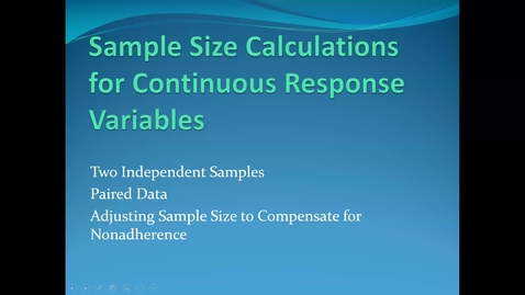 Thumbnail for entry Lecture 4.2. Sample Size (Part 4) [PHS580]