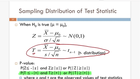 Thumbnail for entry Lesson 3.2. Hypothesis Testing c