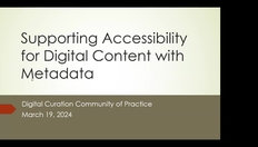 Go to Supporting Accessibility for Digital Content with Metadata with duration: 20 minutes, 40 seconds