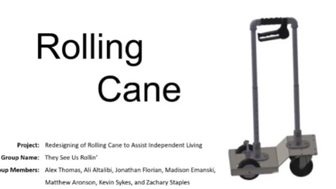 Thumbnail for Redesign of Rolling Cane to Assist Independent Living - Dr. Spencer Szczesny