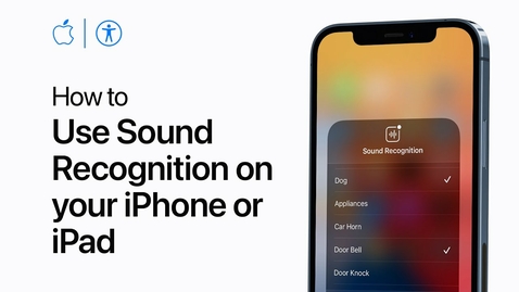 Thumbnail for How to use Sound Recognition on your iPad