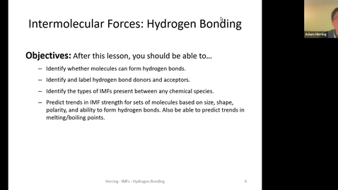 Thumbnail for CHEM 130 - Hydrogen Bonding