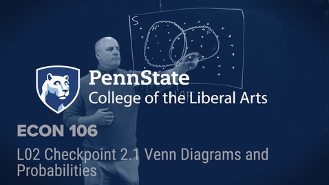 Thumbnail for ECON 106 L02 Checkpoint 2.1 Venn Diagrams and Probabilities