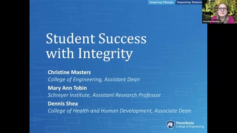 Thumbnail for entry Student Success with Integrity
