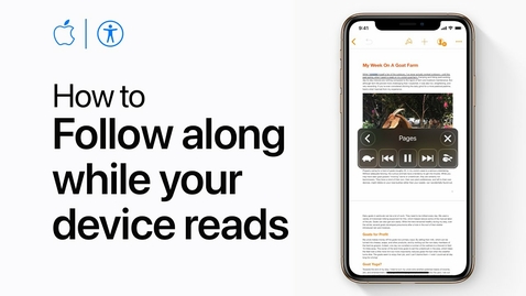 Thumbnail for How to have your iPad highlight text as it reads your screen